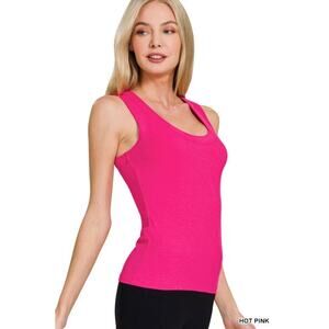 5. Ribbed Scoop Neck Tank Top